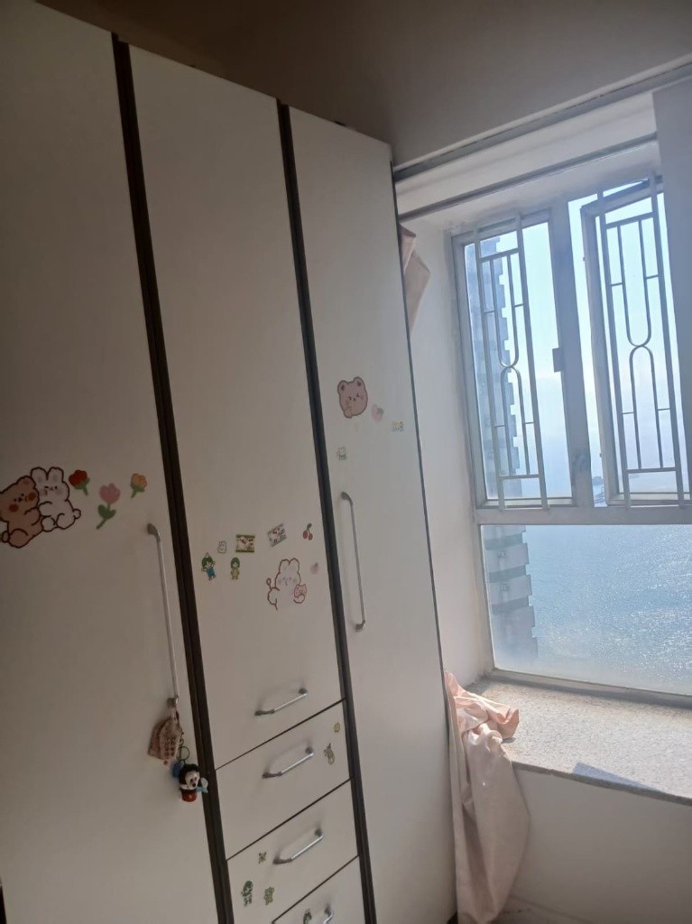 Master bedroom with ensuite bathroom, with basic furniture, high rise with sea view - 屯門 - 住宅 (整間出租) - Homates 香港