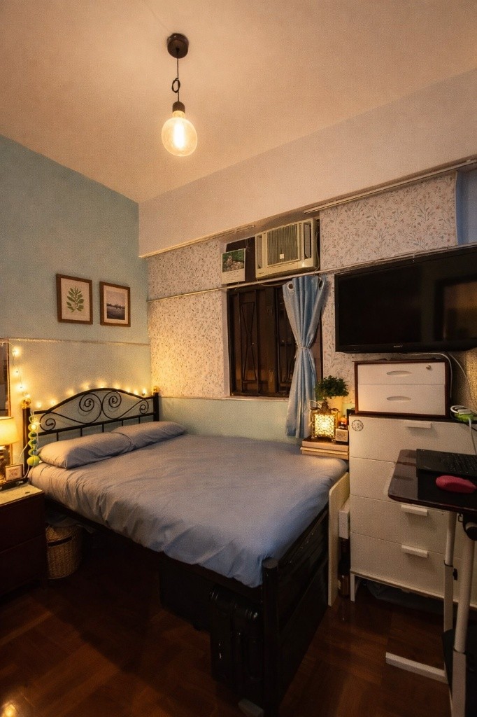 免佣，交通方便（近地鐵, 到地鐵站3分鐘，地鐵站到港島金鐘5分鐘），新净高層大厦，安静光猛大房分租! - Jordan/Tsim Sha Tsui - Bedroom - Homates Hong Kong