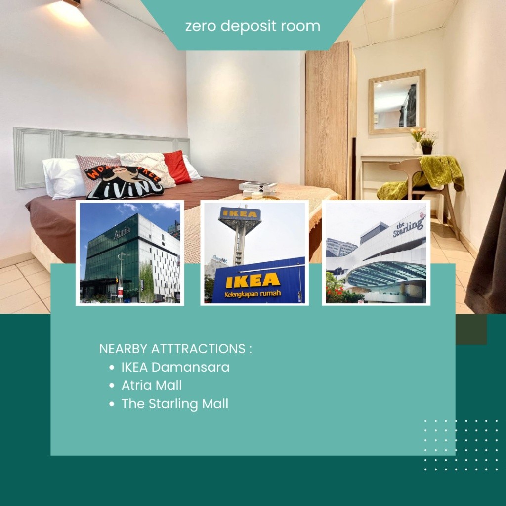 Enjoy Life At PJ With Convenience ☕ : ZERO DEPOSIT Room 7 Min Walk To Starling Mall🛍️ - Selangor - 住宅 (整间出租) - Homates 马来西亚