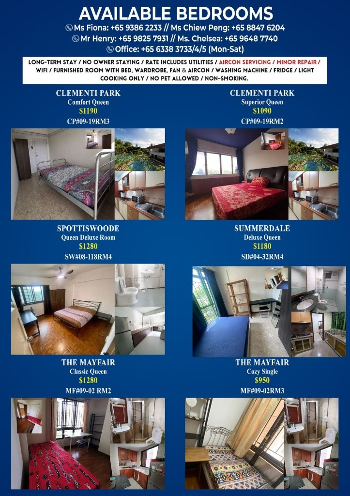 Available Immediate  - Master bedroom/Strictly Single Occupancy/no Owner Staying/No Agent Fee/Private Bathroom/Cooking allowed/Near Somerset MRT/Newton MRT/Dhoby Ghaut MRT - River Valley 裡峇峇利 - 分租房間 - Homates 新加坡