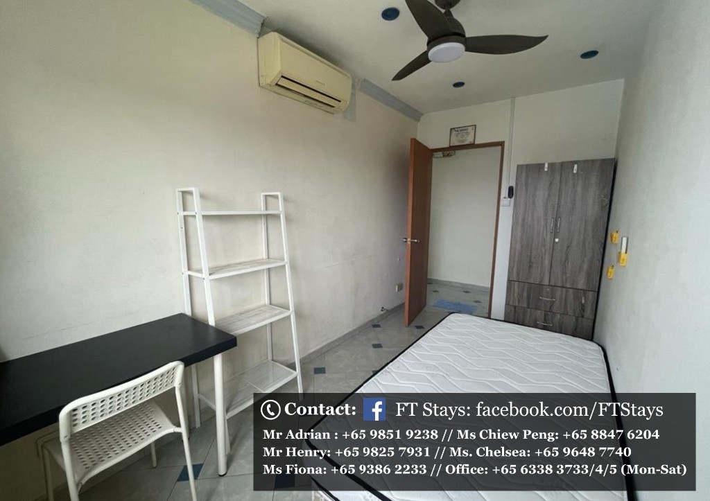Amenities: wifi, bed, washing machine, ceiling fan and aircon, closet, shared toilet, light cooking allowed, fridge, non smoking, visitors allowed, no owner staying, no pet, no agent fee. - Queenstown - Homates Singapore
