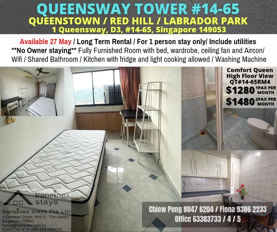 Room Available - QUEENSWAY TOWER - Queenstown - Flat - Homates Singapore