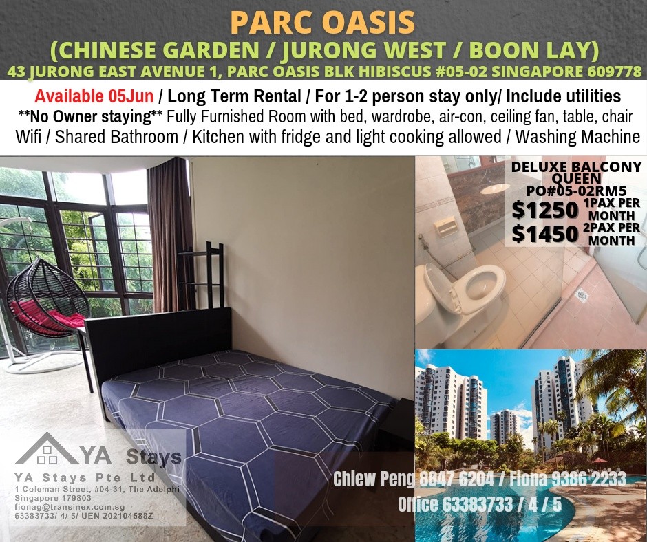 Room Available - PARC OASIS - Jurong East 裕廊东 - 整个住家 - Homates 新加坡
