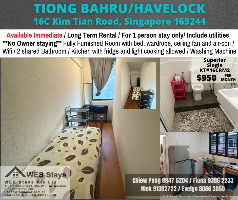 16C Kai Fook Mansion Rm2 - Tiong Bahru - Bedroom - Homates Singapore