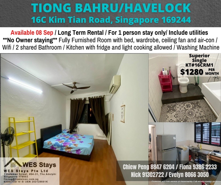 Room for Rent / Tiong Bahru MRT / Common Room / 1 Pax Stay / Available Immediate / RM1 - Tiong Bahru - Flat - Homates Singapore