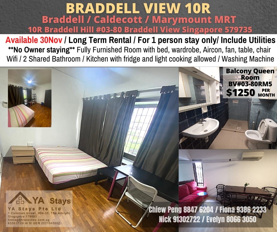 Immediate 30 Nov - Common Room/Strictly Single Occupancy/no Owner Staying/No Agent - Braddell - Flat - Homates Singapore