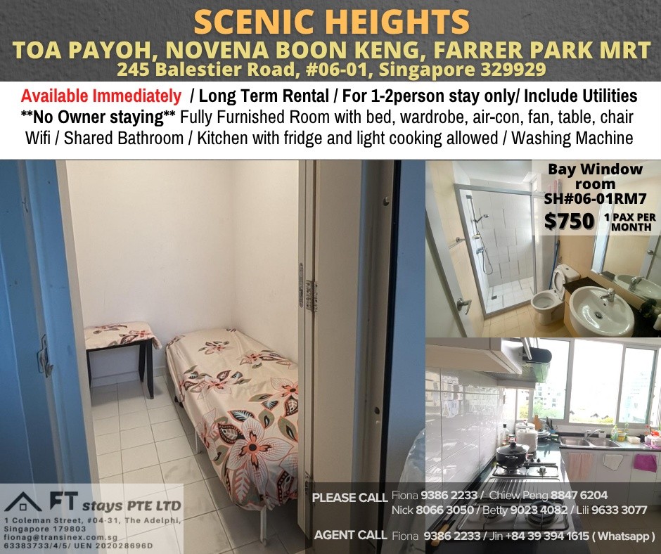 SCENIC HEIGHTS - SH#06-01RM7 - Novena - Flat - Homates Singapore