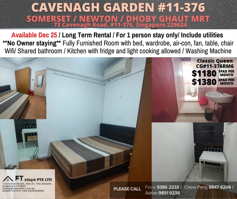 Room For Rent - Somerset, Newton, Dhoby Ghaut MRT/ Common room / 1-2 pax stay / Available﻿ Dec 25 - Orchard - Bedroom - Homates Singapore
