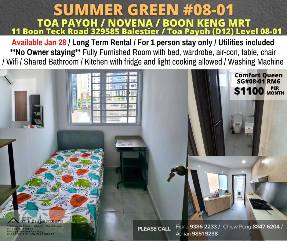Room for rent / Toa Payoh / Boon Keng / Novena MRT / Common room / 1 pax stay / Available﻿ Jan 28 - Toa Payoh - Flat - Homates Singapore