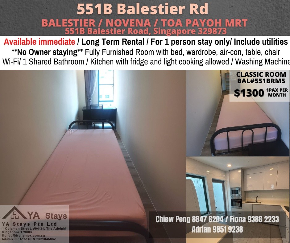 Available﻿ Immediately - Common Room/Include Utilities/Wifi/Aircon/No Agent Fee/Light Cooking Allowed/Washing Machine - Toa Payoh - Bedroom - Homates Singapore