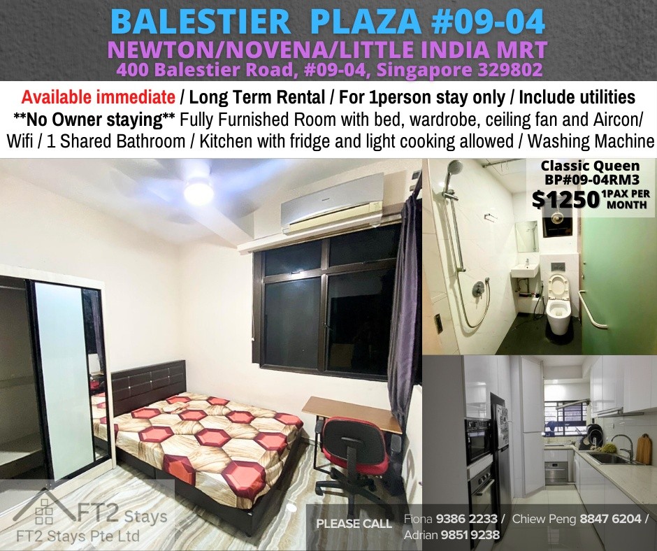 Available﻿ Immediately - Common Room/Include Utilities/Wifi/Aircon/No Agent Fee/Light Cooking Allowed/Washing Machine - Toa Payoh - Bedroom - Homates Singapore
