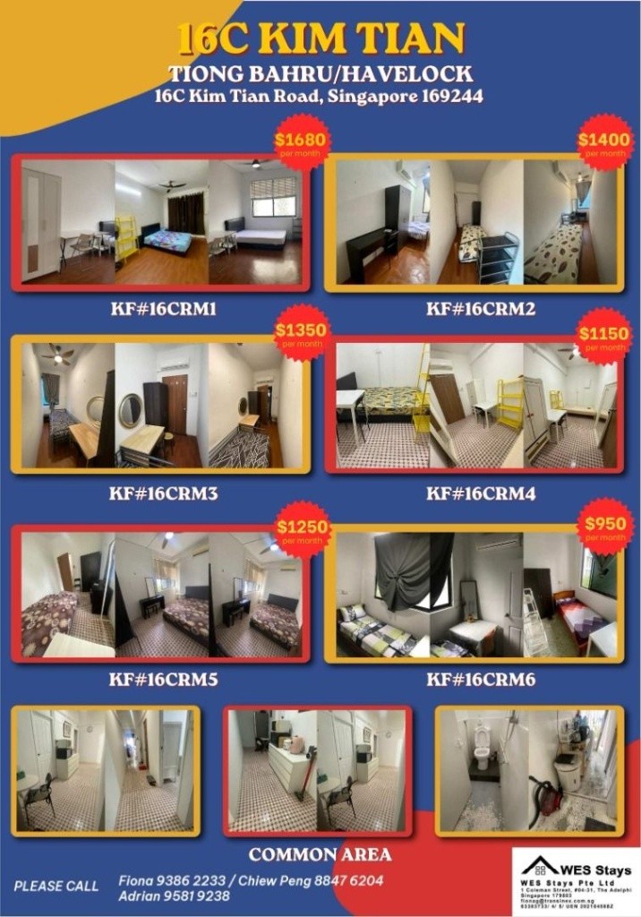 Available﻿ Immediately  - Common Room/Include Utilities/Wifi/Aircon/No Agent Fee/Light Cooking Allowed/Washing Machine - Queenstown 女皇鎮 - 整個住家 - Homates 新加坡