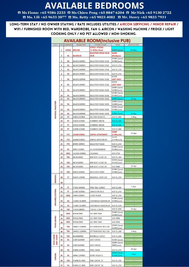 Available﻿ 22 May - Common Room/Include Utilities/Wifi/Aircon/No Agent Fee/Light Cooking Allowed/Washing Machine - Toa Payoh 大巴窯 - 分租房間 - Homates 新加坡