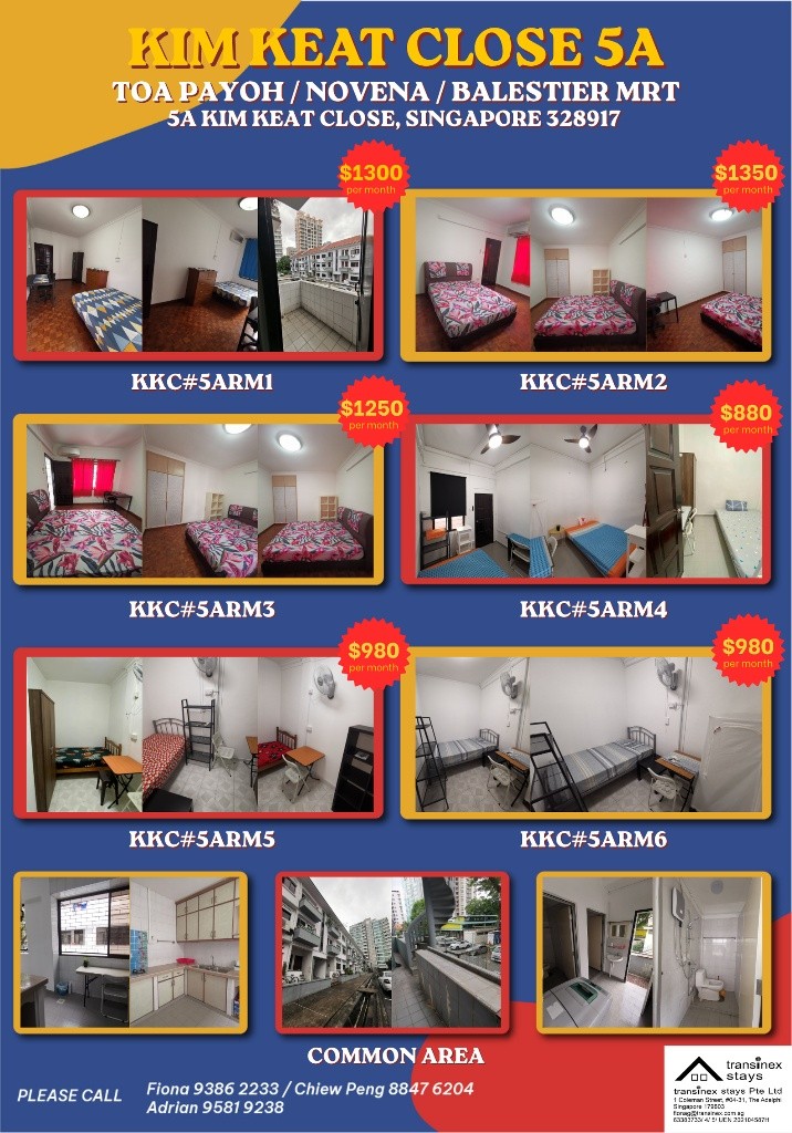 Available﻿ 22 May - Common Room/Include Utilities/Wifi/Aircon/No Agent Fee/Light Cooking Allowed/Washing Machine - Toa Payoh 大巴窯 - 分租房間 - Homates 新加坡