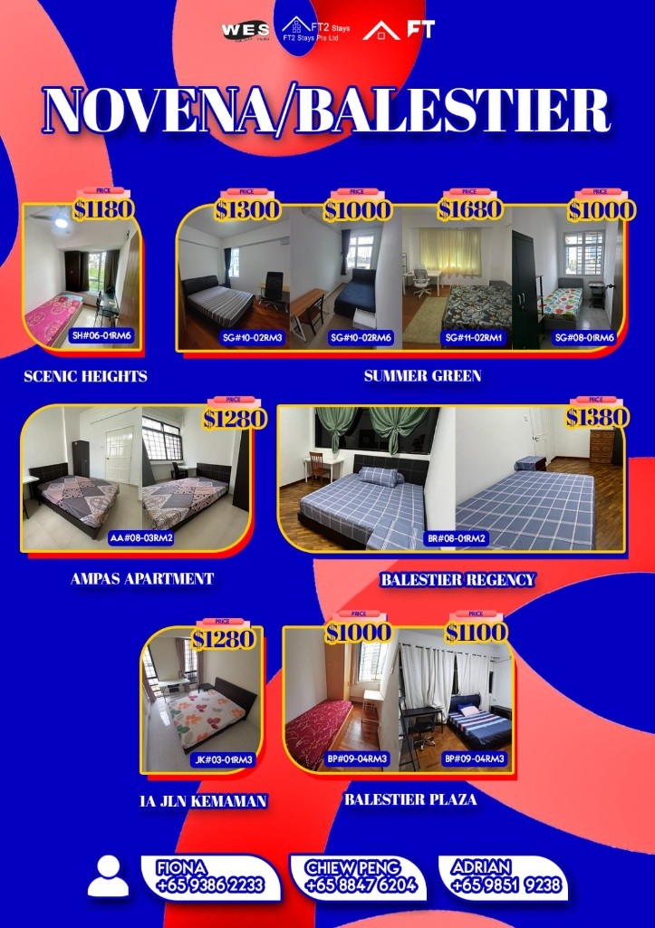 Room for Rent/Balestier, Toa Payoh MRT/ For 1 pax/ Available Immediately - Novena 諾維娜 - 整個住家 - Homates 新加坡