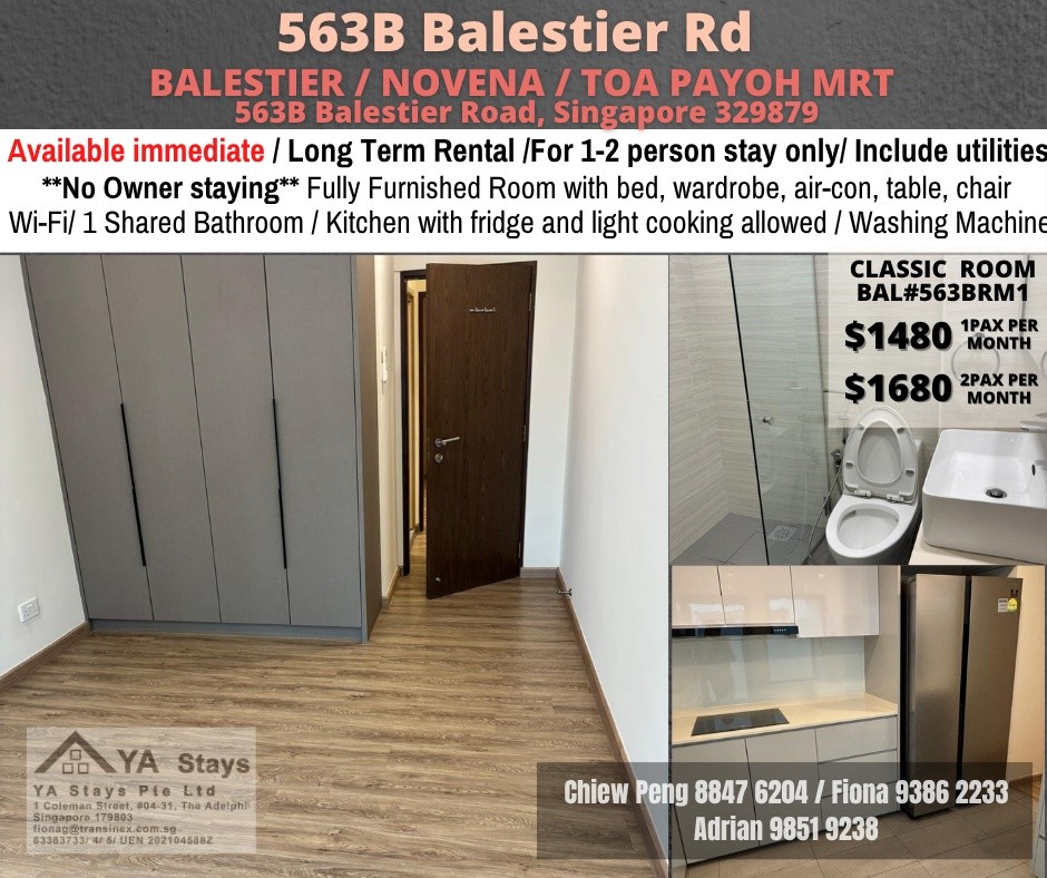 Room for Rent/Balestier, Toa Payoh MRT/ For 1-2 pax/ Available Immediately - Toa Payoh - Flat - Homates Singapore