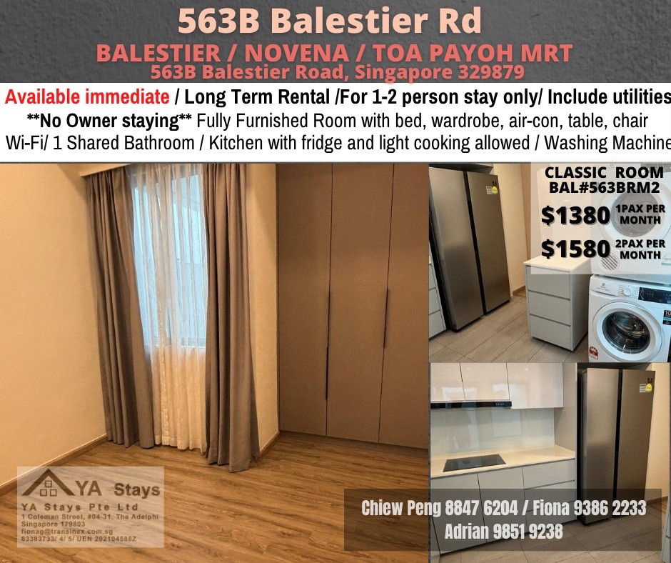 Room for Rent/Balestier, Toa Payoh MRT/ For 1-2 pax/ Available Immediately - Toa Payoh - Flat - Homates Singapore