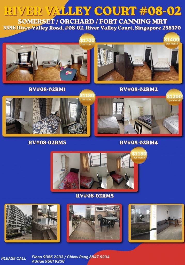 AvailableAvailable -﻿ Master Room/Include Utilities/Wifi/Aircon/No Agent Fee/Light Cooking Allowed/Washing Machine - Somerset 索美塞 - 分租房間 - Homates 新加坡