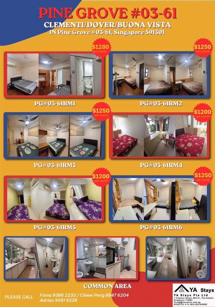 Available﻿ Immediate- Common Room/Include Utilities/Wifi/Aircon/No Agent Fee/Light Cooking Allowed/Washing Machine - Clementi 金文泰​​ - 分租房間 - Homates 新加坡