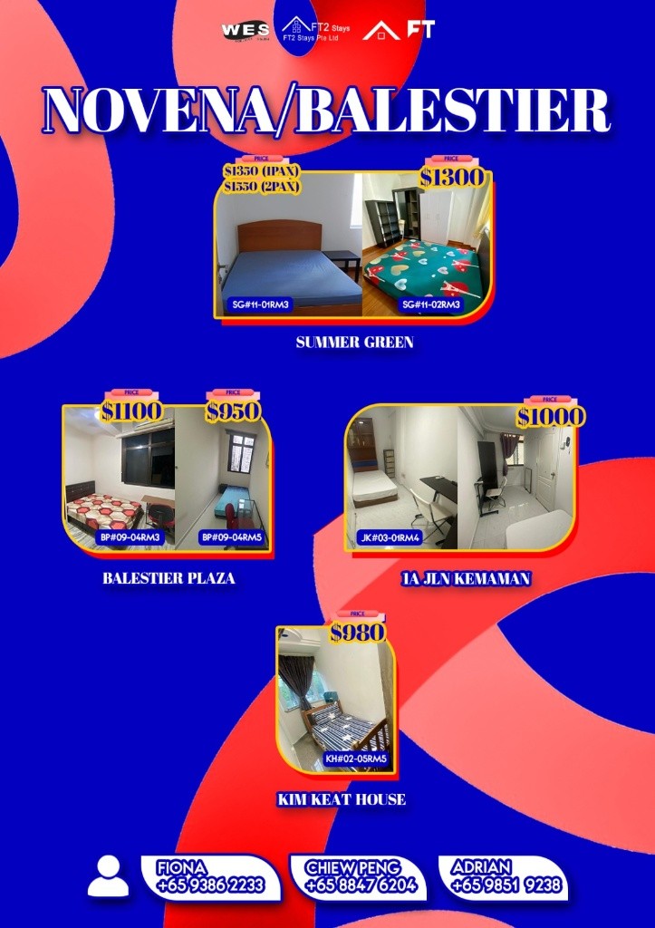 Room for rent / Toa Payoh, Novena / Common room / 1pax stay / Available Immediately  - Novena 諾維娜 - 分租房間 - Homates 新加坡