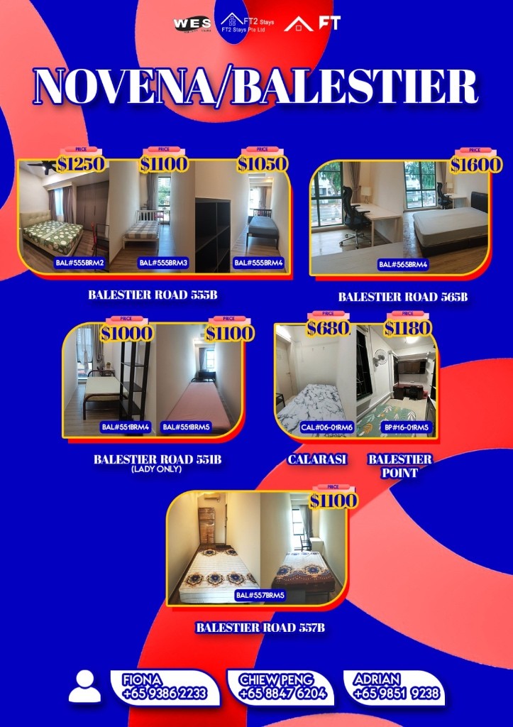 Available﻿ Immediately - Master Room/Include Utilities/W ifi/Aircon/No Agent Fee/Light Cooking Allowed/Washing Machine - Toa Payoh 大巴窑 - 整个住家 - Homates 新加坡