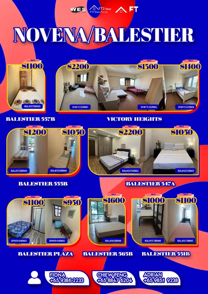 Available﻿ Immediately - Master Room/Include Utilities/W ifi/Aircon/No Agent Fee/Light Cooking Allowed/Washing Machine - Toa Payoh 大巴窑 - 分租房间 - Homates 新加坡