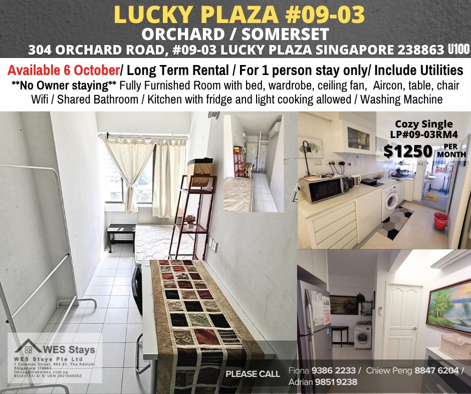 Room for rent / ORCHARD / SOMERSET / Common room / 1pax stay / Available 6 Oct - River Valley 里峇峇利 - 分租房间 - Homates 新加坡