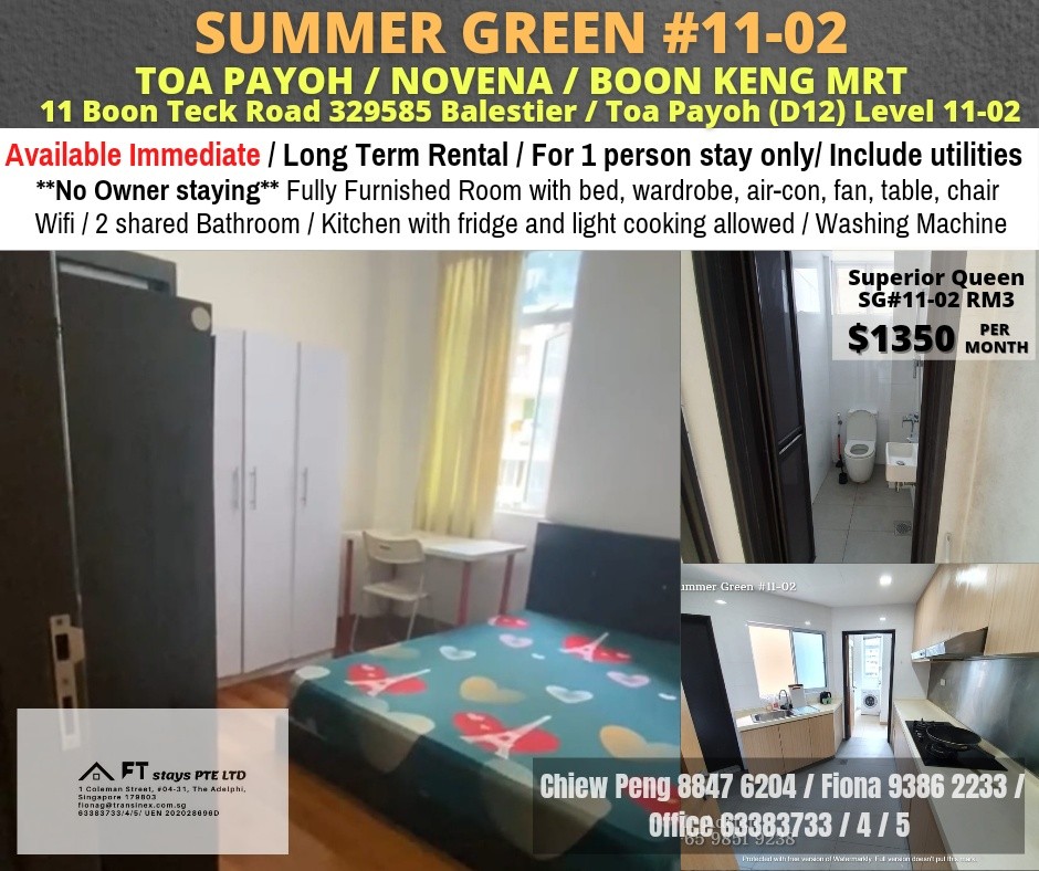 Near Toa Payoh/ Boon Keng / Novena MRT - Single Room, Summer Green, Available Now, Property, Rentals, Room Rentals on Carousell - Novena 諾維娜 - 分租房間 - Homates 新加坡