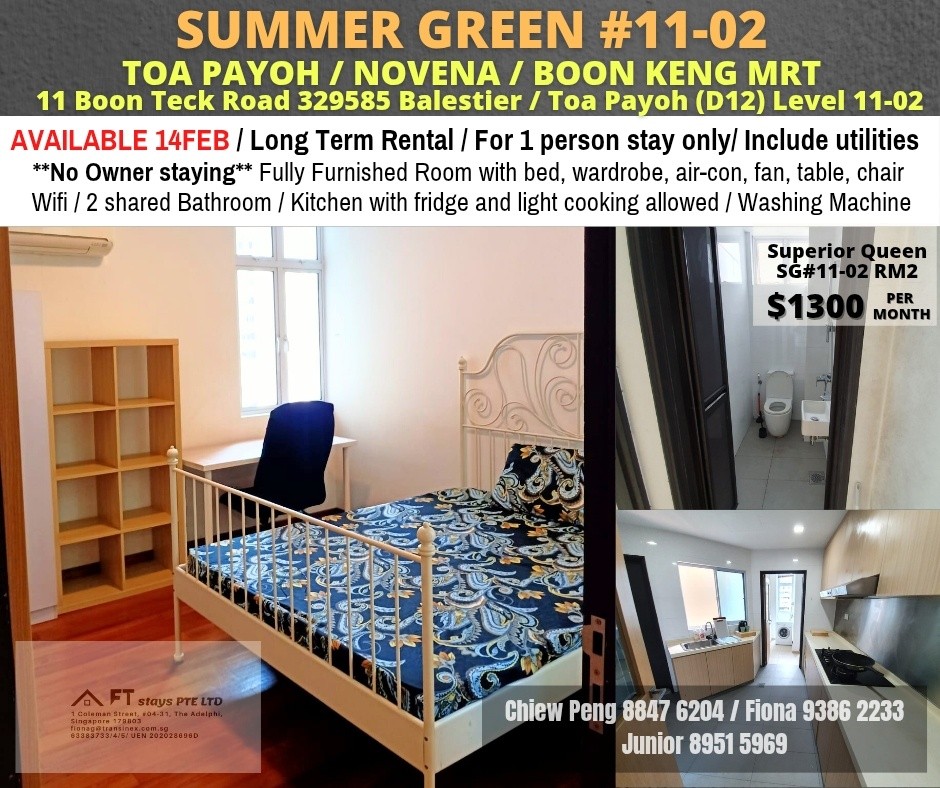 Toa Payoh/ Boon Keng / Novena MRT / Min 3 - 12 Month Rental / Include utilities / No owner stay/ For 1 person stay only - Toa Payoh 大巴窯 - 整個住家 - Homates 新加坡