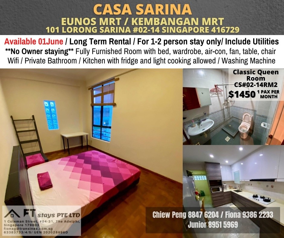 CASA SARINA - $1450 - Eunos - Flat - Homates Singapore