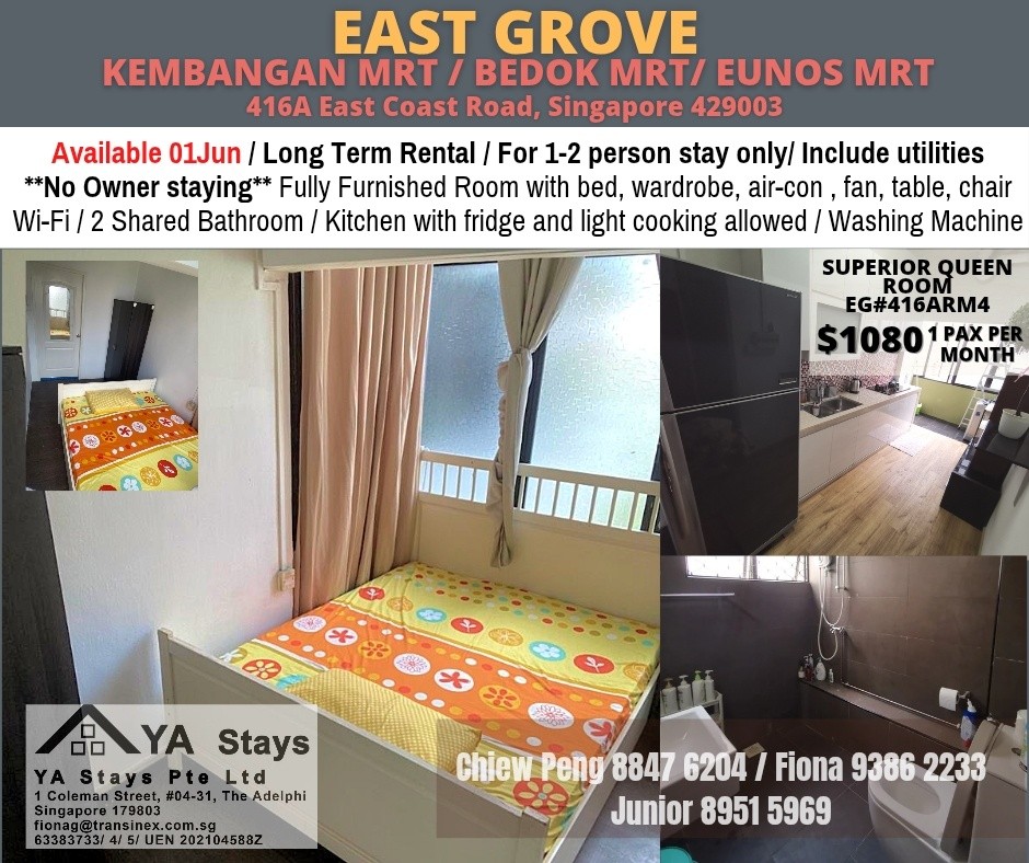 EAST GROVE - $1080 - Kembangan 景万岸 - 整个住家 - Homates 新加坡