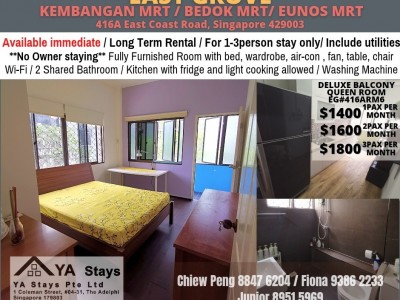 EAST GROVE - $1400 - EAST Grove, 416A East Coast Road, Singapore 429003