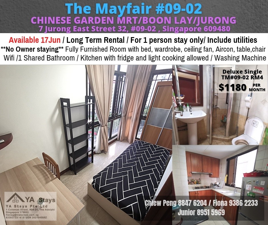 THE MAYFAIR - $1180 - Jurong East 裕廊东 - 整个住家 - Homates 新加坡