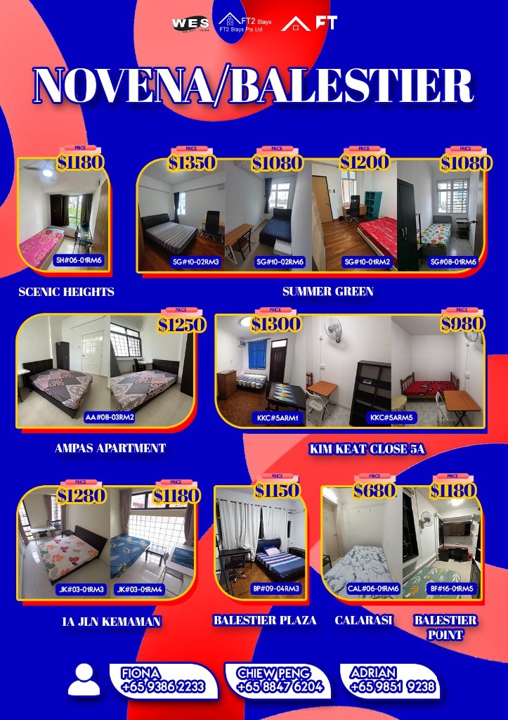 Room for rent / BALESTIER / NOVENA / TOA PAYOH MRT / Common room / 1pax stay / Available immediate - Novena 诺维娜 - 整个住家 - Homates 新加坡