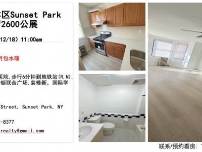 纽约布鲁克林 (Sunset Park) 生活便利社区两室一厅一卫整套 - 227 57th Street,New York,NY 11220